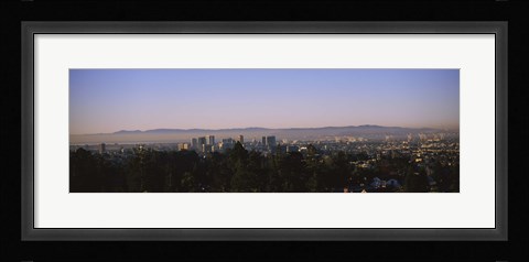 Framed High angle view of a cityscape, Oakland, California, USA Print