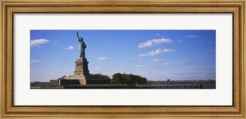Framed Statue viewed through a ferry, Statue of Liberty, Liberty State Park, Liberty Island, New York City, New York State, USA Print