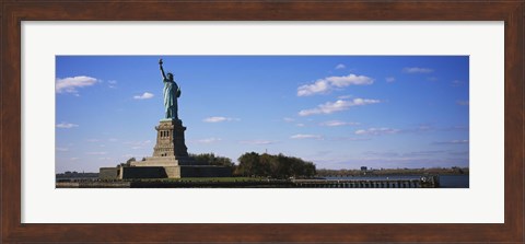 Framed Statue viewed through a ferry, Statue of Liberty, Liberty State Park, Liberty Island, New York City, New York State, USA Print