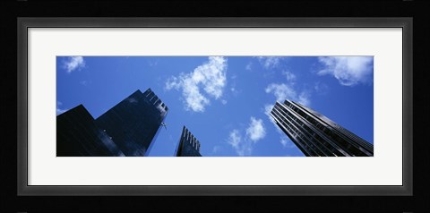 Framed Low angle view of skyscrapers, Columbus Circle, Manhattan, New York City, New York State, USA Print