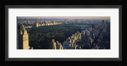 Framed Central Park and Manhattan, New York City Print