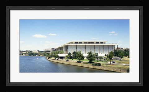Framed Buildings along a river, Potomac River, John F. Kennedy Center for the Performing Arts, Washington DC, USA Print
