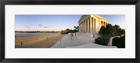 Framed Monument at the riverside, Jefferson Memorial, Potomac River, Washington DC, USA Print