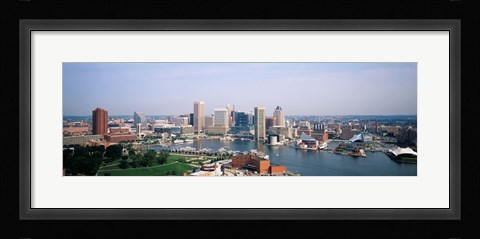Framed Skyscrapers in a city, Baltimore, Maryland Print