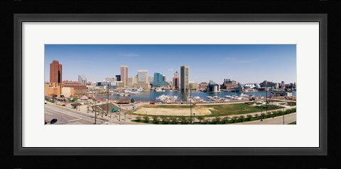 Framed Baltimore, Maryland skyline Print