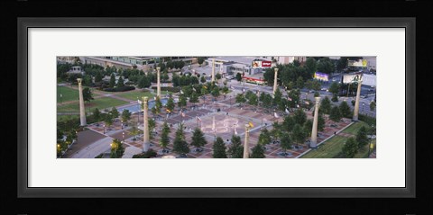 Framed High angle view of a park, Centennial Olympic Park, Atlanta, Georgia, USA Print