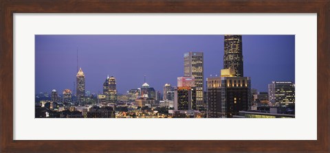 Framed Buildings in a city, Atlanta, Georgia Print