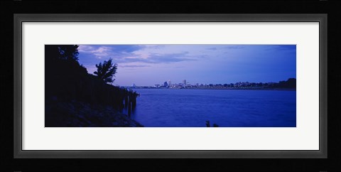 Framed City at the waterfront, Mississippi River, Memphis, Shelby County, Tennessee, USA Print