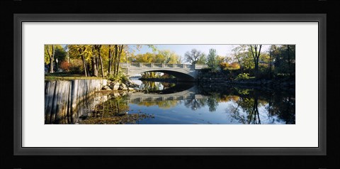 Framed Bridge across a river, Yahara River, Madison, Dane County, Wisconsin, USA Print