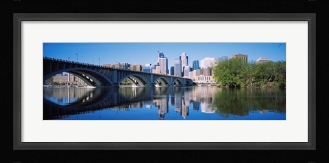 Framed Arch bridge across a river, Minneapolis, Hennepin County, Minnesota, USA Print