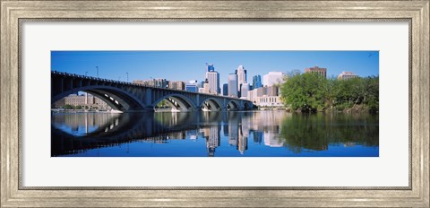 Framed Arch bridge across a river, Minneapolis, Hennepin County, Minnesota, USA Print