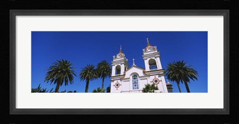 Framed High section view of a cathedral, Portuguese Cathedral, San Jose, Silicon Valley, Santa Clara County, California, USA Print