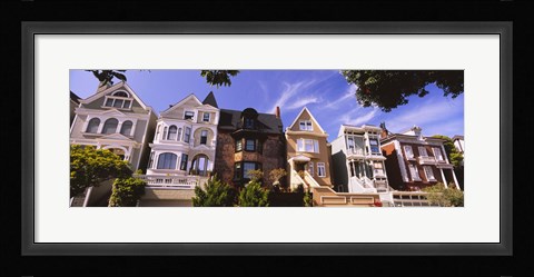 Framed Row of houses in Presidio Heights, San Francisco, California Print