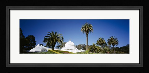 Framed Low angle view of a building in a formal garden, Conservatory of Flowers, Golden Gate Park, San Francisco, California, USA Print