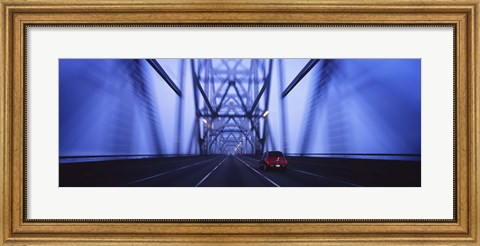 Framed Bay Bridge at Night, San Francisco, California Print