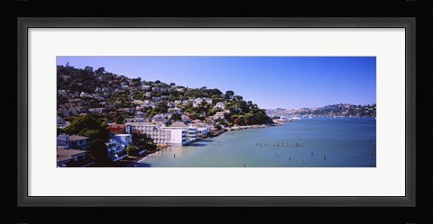 Framed City at the coast, Sausalito, Marin County, California, USA Print