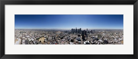 Framed 360 degree view of a city, City Of Los Angeles, Los Angeles County, California, USA Print