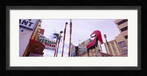 Framed Low angle view of a sculpture of a high heel, Fremont Street, Las Vegas, Clark County, Nevada, USA Print