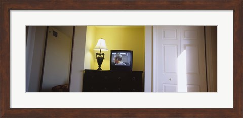 Framed Television and lamp in a hotel room, Las Vegas, Nevada Print