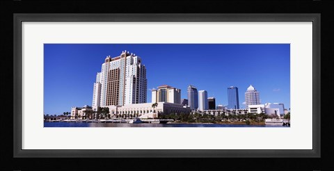 Framed Skyscrapers at the waterfront, Tampa, Hillsborough County, Florida, USA Print