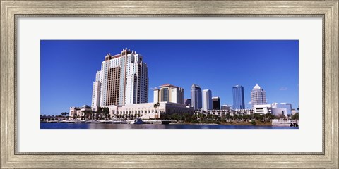 Framed Skyscrapers at the waterfront, Tampa, Hillsborough County, Florida, USA Print