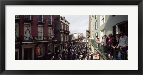 Framed Group of people participating in a parade, Mardi Gras, New Orleans, Louisiana, USA Print