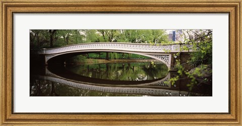 Framed Arch bridge across a lake, Central Park, Manhattan, New York City, New York State, USA Print