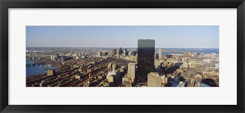 Framed Aerial View of Boston, Massachusetts Print