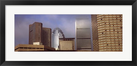 Framed Skyscrapers in a city, Boston, Suffolk County, Massachusetts, USA Print