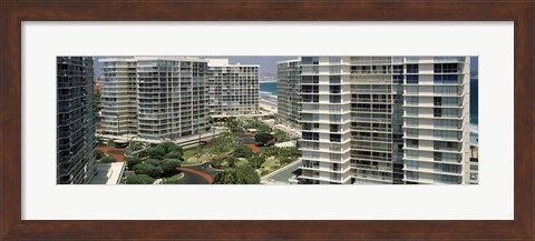 Framed Condos in a city, San Diego, California, USA Print