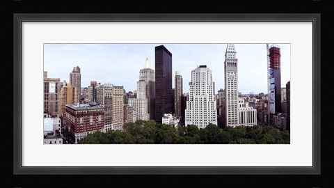 Framed Skyscrapers in a city, Madison Square Park, New York City, New York State, USA Print