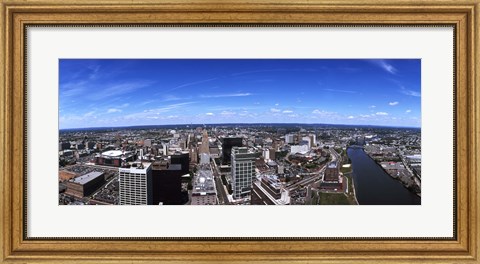 Framed Aerial view of a cityscape, Newark, Essex County, New Jersey Print