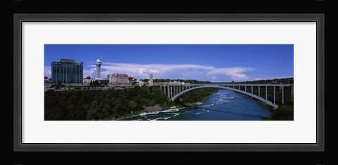 Framed Bridge across a river, Rainbow Bridge, Niagara River, Niagara Falls, New York State, USA Print