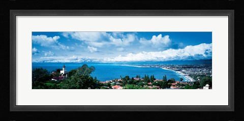 Framed City at the coast, Palos Verdes Peninsula, Palos Verdes, Los Angeles County, California, USA Print