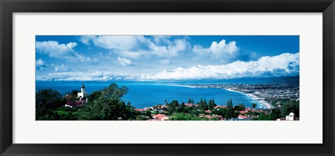 Framed City at the coast, Palos Verdes Peninsula, Palos Verdes, Los Angeles County, California, USA Print