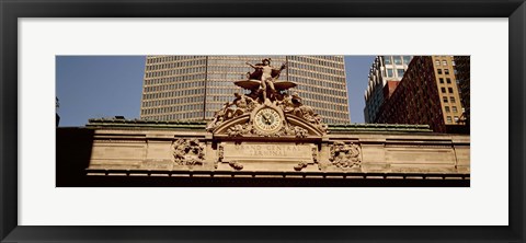 Framed High section view of a railroad station, Grand Central Station, Manhattan, New York City, New York State, USA Print