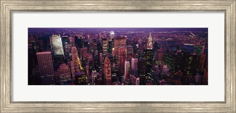 Framed Manhattan at dusk, New York City, New York State Print