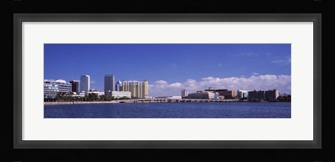 Framed City at the waterfront, Hillsborough Bay, Tampa, Hillsborough County, Florida, USA Print