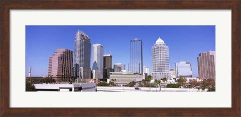 Framed Skyscraper in a city, Tampa, Hillsborough County, Florida, USA Print