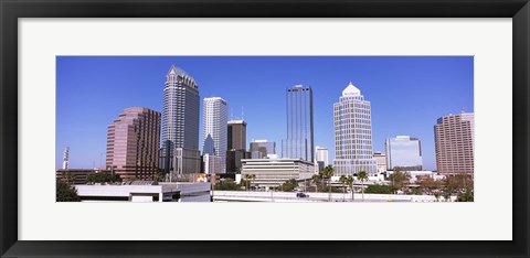 Framed Skyscraper in a city, Tampa, Hillsborough County, Florida, USA Print