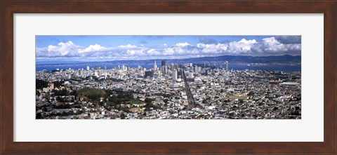 Framed San Francisco as Viewed from Twin Peaks Print