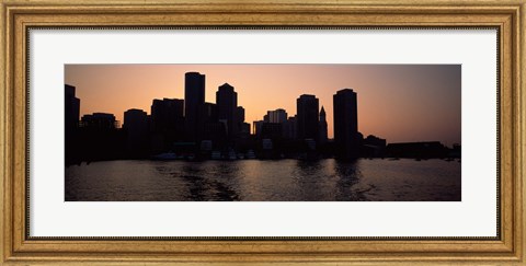 Framed Boston skyline, Massachusetts Print