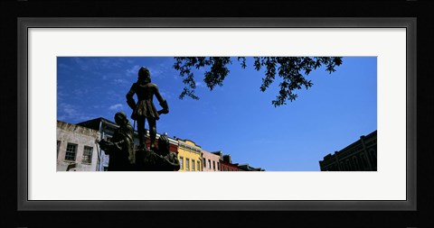 Framed Statues in front of buildings, French Market, French Quarter, New Orleans, Louisiana, USA Print