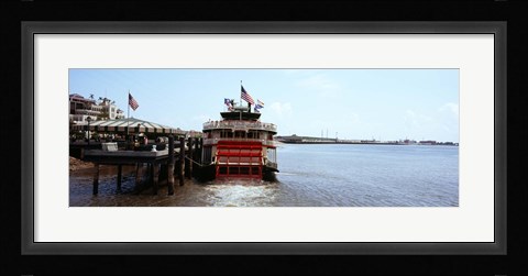 Framed Paddleboat Natchez in a river, Mississippi River, New Orleans, Louisiana, USA Print
