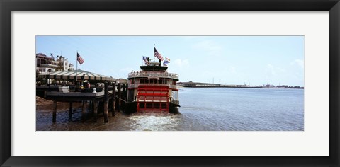 Framed Paddleboat Natchez in a river, Mississippi River, New Orleans, Louisiana, USA Print