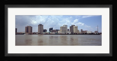 Framed Buildings viewed from the deck of Algiers ferry, New Orleans, Louisiana Print