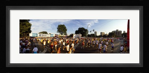 Framed People participating in a marathon, Chicago, Cook County, Illinois Print