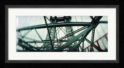 Framed Low angle view of a suspension bridge, Williamsburg Bridge, New York City, New York State, USA Print