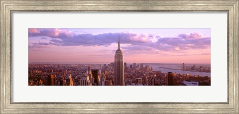 Framed Aerial view of Midtown Manhattan, New York City Print