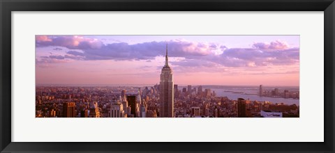 Framed Aerial view of Midtown Manhattan, New York City Print